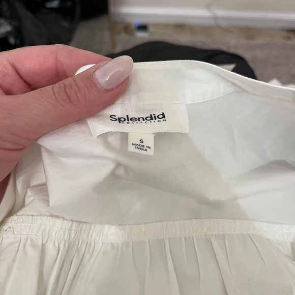 Splendid white cotton vest with snaps - Picture 2 of 4